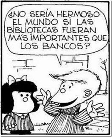 Mafalda y la biblioteca