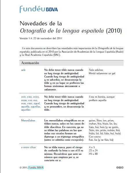 Nueva Ortografía Española